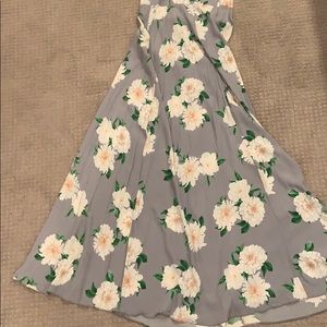 Lavender dress with large white flowers pattern